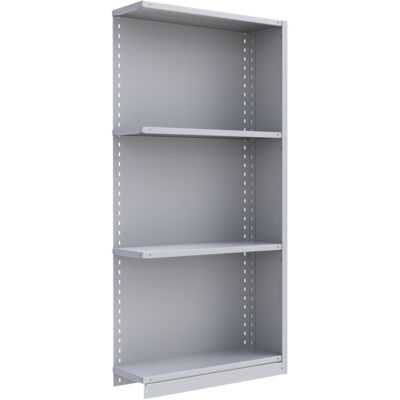 Élément de rayonnage Interlok, Acier, Sans boulons, Capacité 800 lb, 36" la x 76" h x 24" p
