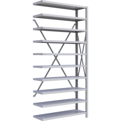 Élément de rayonnage Interlok, Acier, Sans boulons, Capacité 800 lb, 36" la x 76" h x 24" p