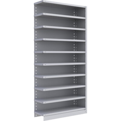 Élément de rayonnage Interlok, Acier, Sans boulons, Capacité 800 lb, 36" la x 76" h x 24" p