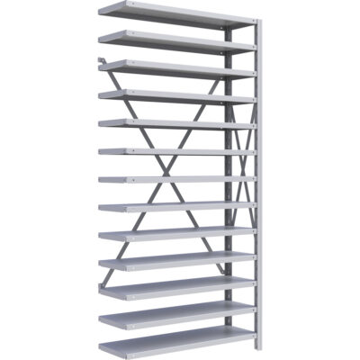 Élément de rayonnage Interlok, Acier, Sans boulons, Capacité 800 lb, 36" la x 76" h x 24" p