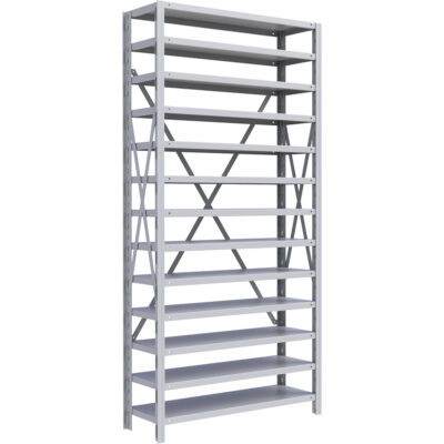 Élément de rayonnage Interlok, Acier, Sans boulons, Capacité 800 lb, 36" la x 76" h x 24" p