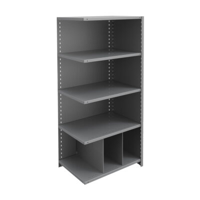 Élément de rayonnage Interlok, Acier, Sans boulons, Capacité 800 lb, 36" la x 76" h x 24" p