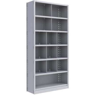 Élément de rayonnage Interlok, Acier, Sans boulons, Capacité 800 lb, 36" la x 76" h x 24" p