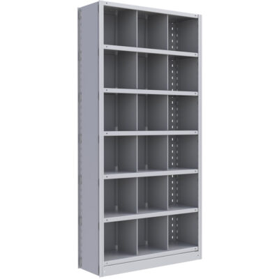 Élément de rayonnage Interlok, Acier, Sans boulons, Capacité 800 lb, 36" la x 76" h x 24" p