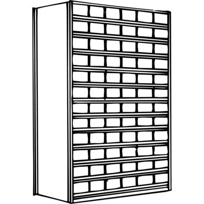 Élément de rayonnage Interlok, Acier, Sans boulons, Capacité 800 lb, 36" la x 76" h x 24" p