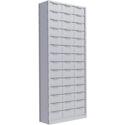 Élément de rayonnage Interlok, Acier, Sans boulons, Capacité 800 lb, 36" la x 88" h x 18" p