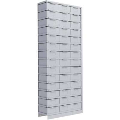 Élément de rayonnage Interlok, Acier, Sans boulons, Capacité 800 lb, 36" la x 88" h x 18" p