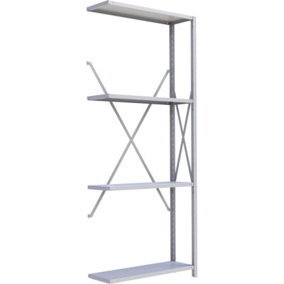 Élément de rayonnage Interlok, Acier, Sans boulons, Capacité 800 lb, 36" la x 88" h x 24" p