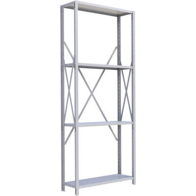 Élément de rayonnage Interlok, Acier, Sans boulons, Capacité 800 lb, 36" la x 88" h x 24" p
