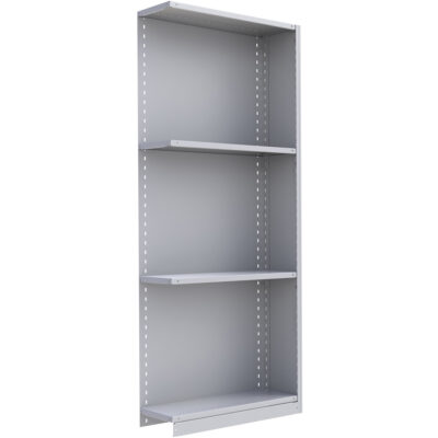 Élément de rayonnage Interlok, Acier, Sans boulons, Capacité 800 lb, 36" la x 88" h x 24" p