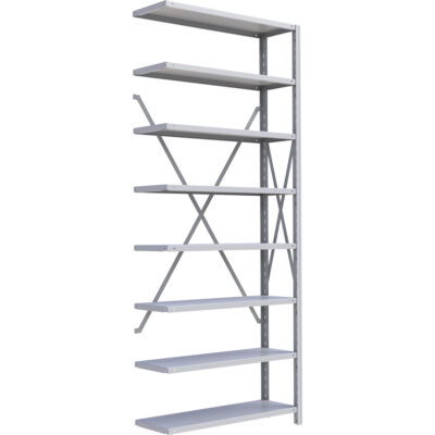 Élément de rayonnage Interlok, Acier, Sans boulons, Capacité 800 lb, 36" la x 88" h x 24" p