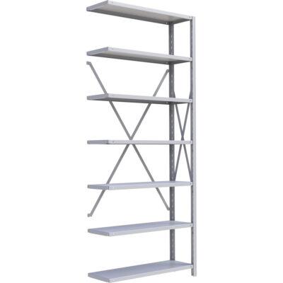 Élément de rayonnage Interlok, Acier, Sans boulons, Capacité 800 lb, 36" la x 88" h x 24" p