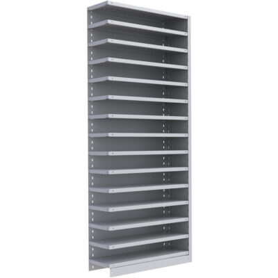 Élément de rayonnage Interlok, Acier, Sans boulons, Capacité 800 lb, 36" la x 88" h x 24" p