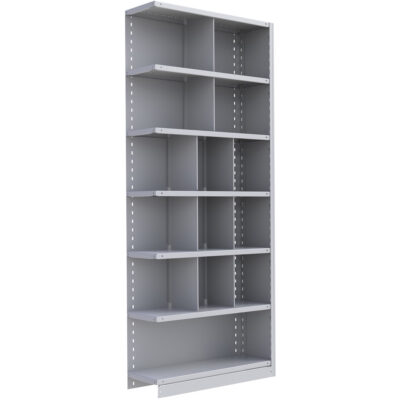 Élément de rayonnage Interlok, Acier, Sans boulons, Capacité 800 lb, 36" la x 88" h x 24" p