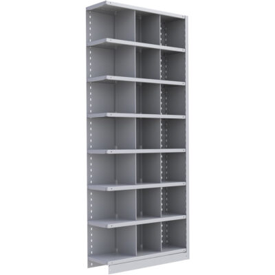 Élément de rayonnage Interlok, Acier, Sans boulons, Capacité 800 lb, 36" la x 88" h x 24" p