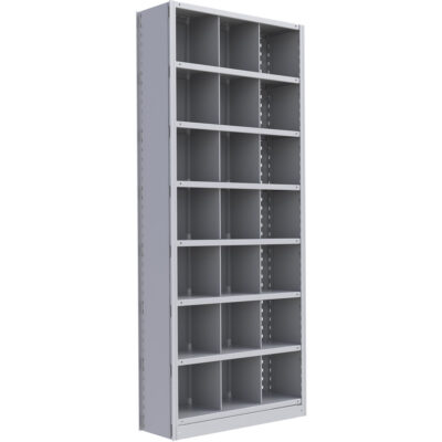 Élément de rayonnage Interlok, Acier, Sans boulons, Capacité 800 lb, 36" la x 88" h x 24" p