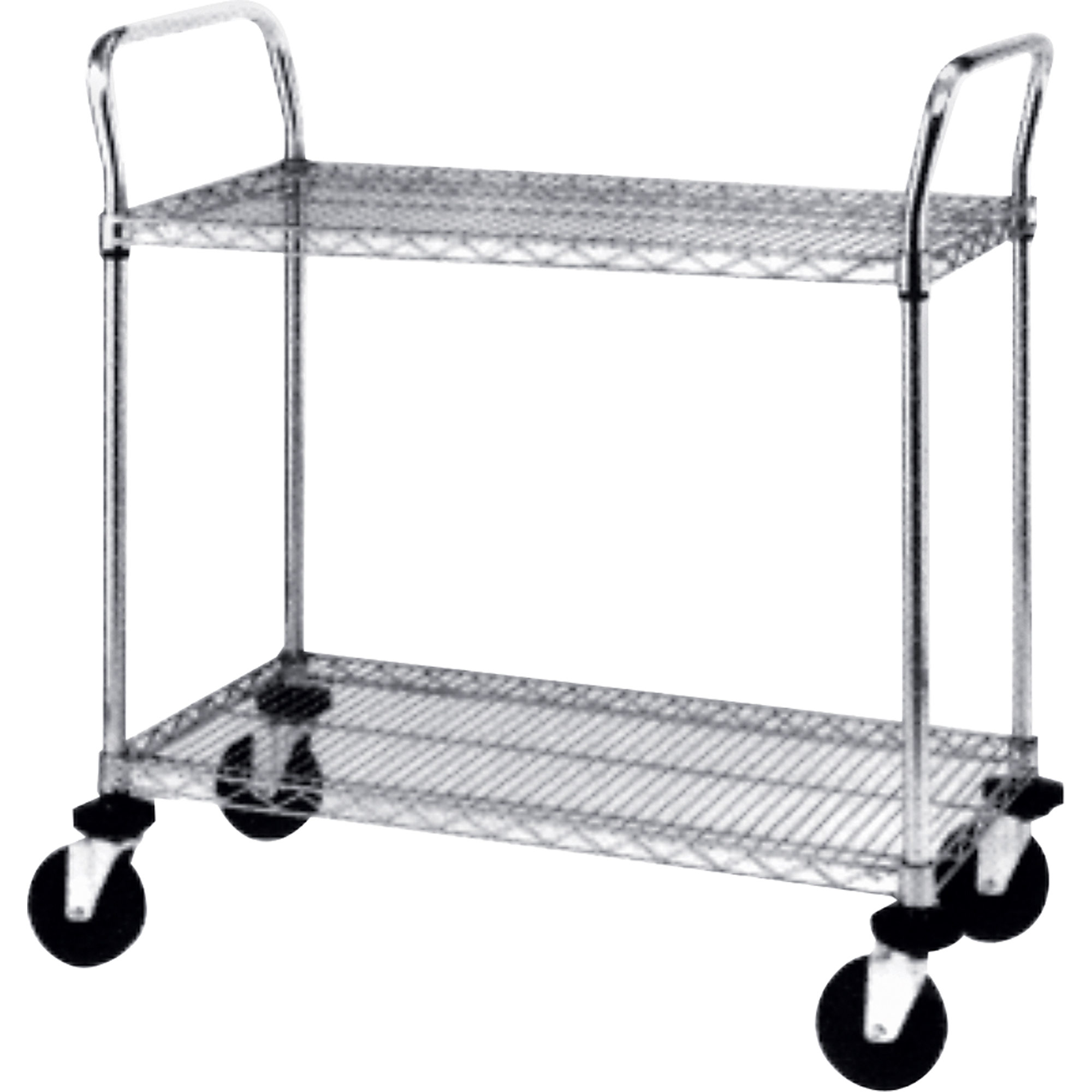 Chariots utilitaires de qualité industrielle, Chromé, 18" x 39" x 36", Capacité 900 lb