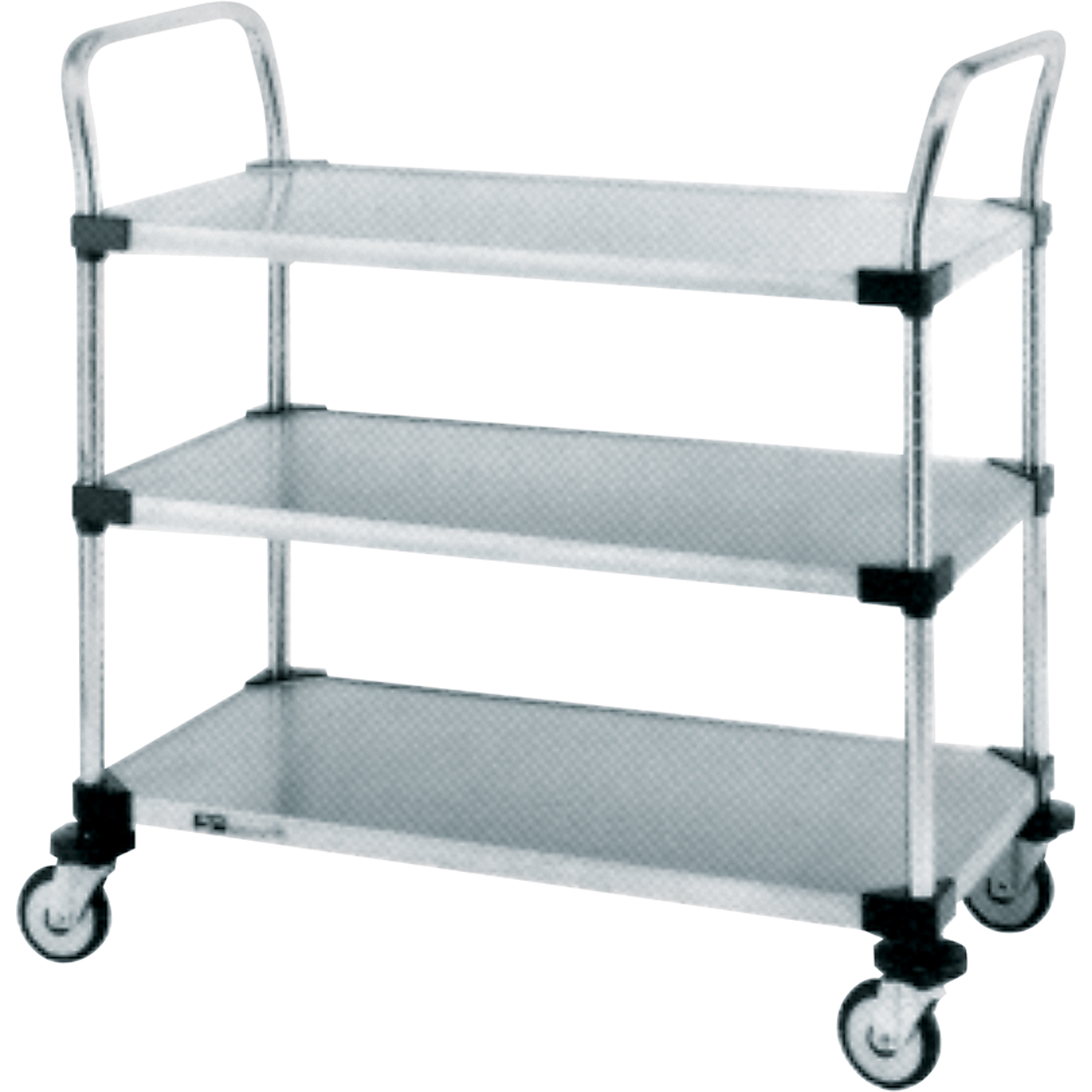 Chariots utilitaires pour service régulier, 2 Tiers, 24" la x 39" h x 24" p, Capacité 500 lb