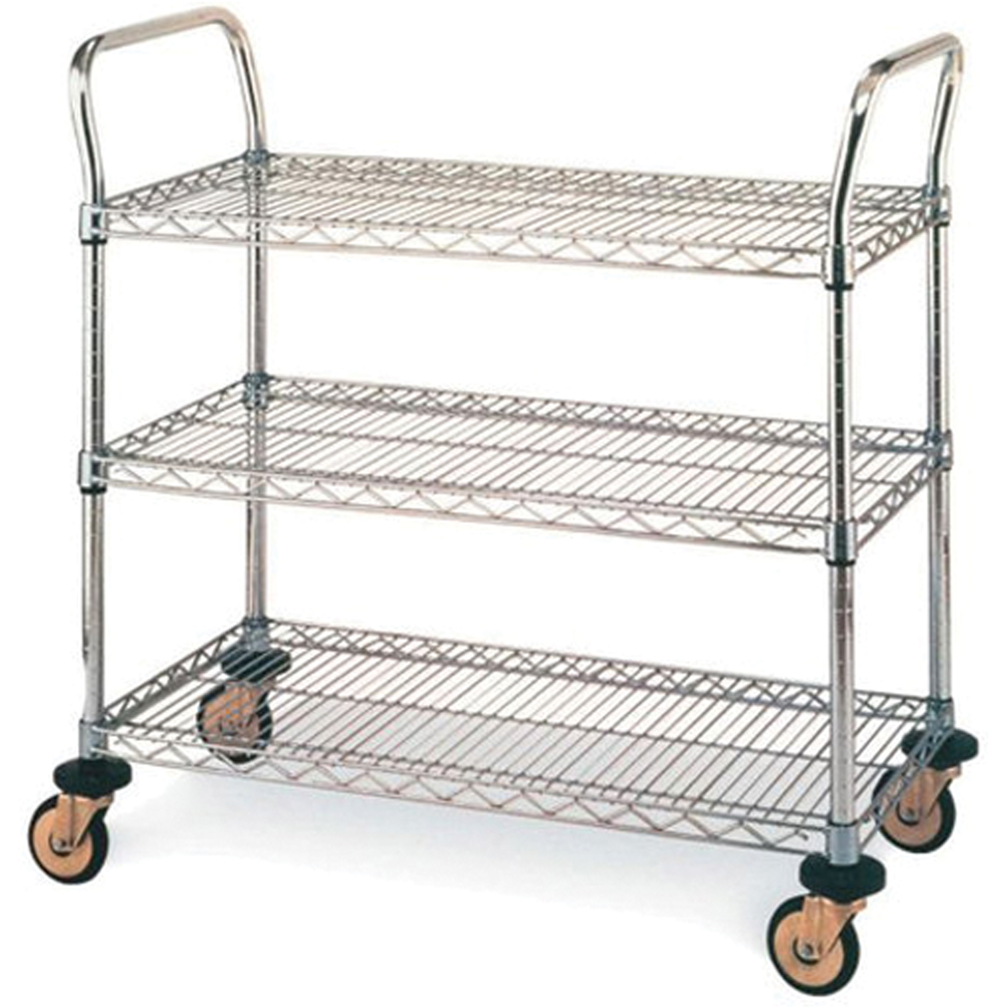 Chariots utilitaires standards, Acier inoxydable, 18" x 39" x 30", Capacité 500 lb