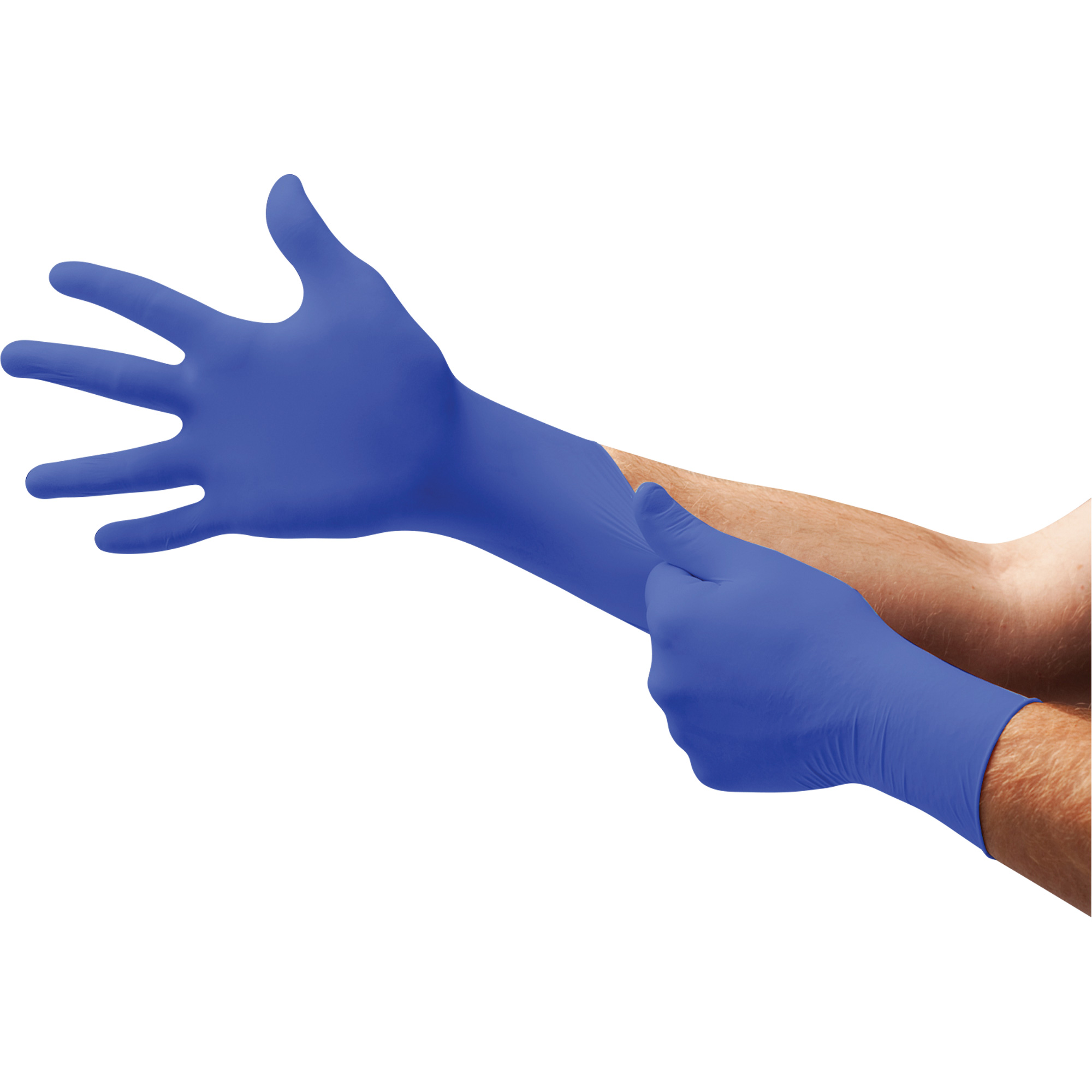 Gants d'examen UF-524 UltraFormMD, T-Grand, Nitrile, 2,4 mils, Sans poudre, Bleu, Classe 2