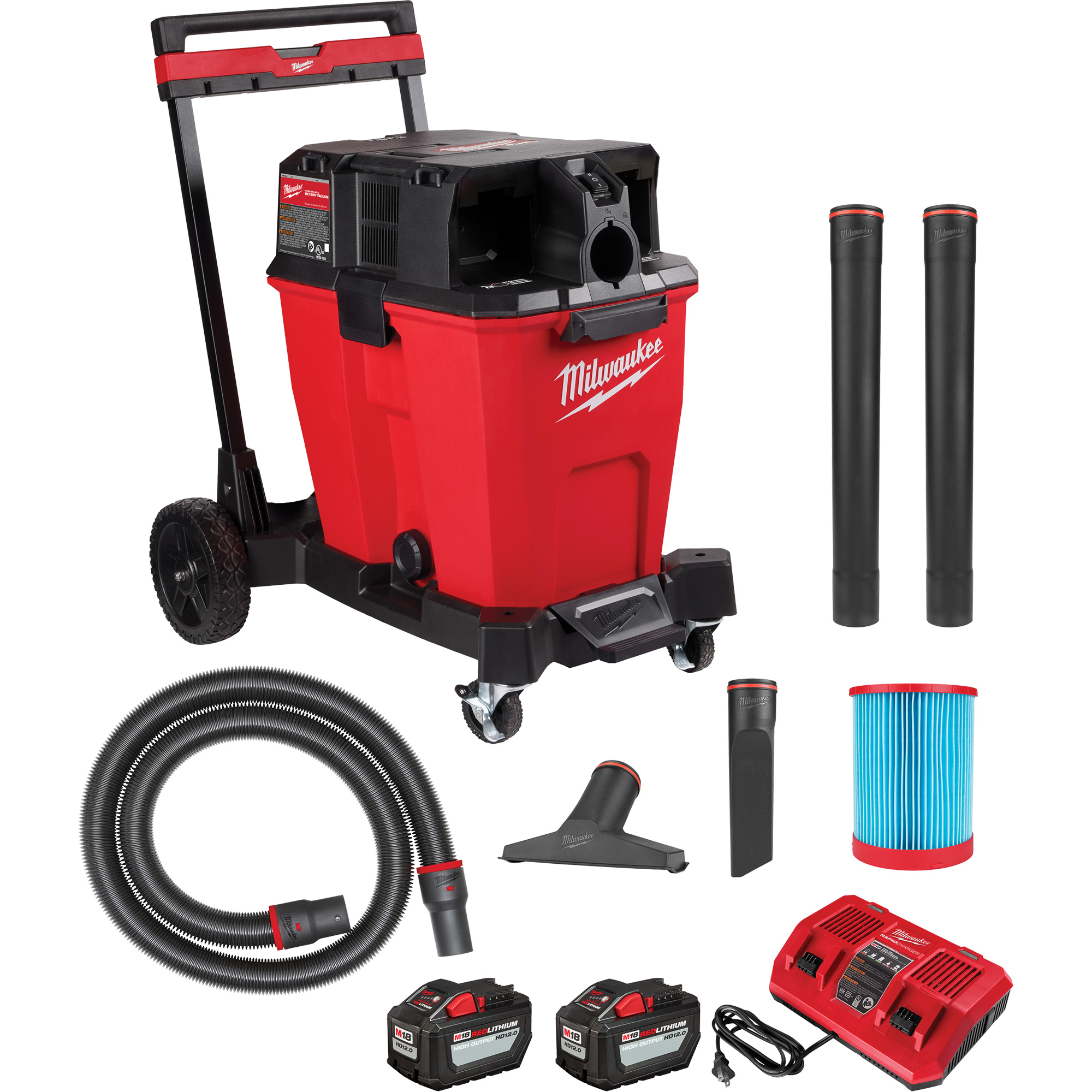 Aspirateur sec/humide sans fil à bloc-pile double M18 FuelMC, 18 V, Capacité 12 gal.