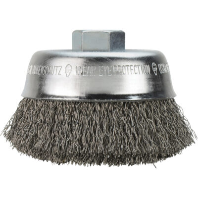 Brosse-boisseau à fils crêpés en acier au carbone