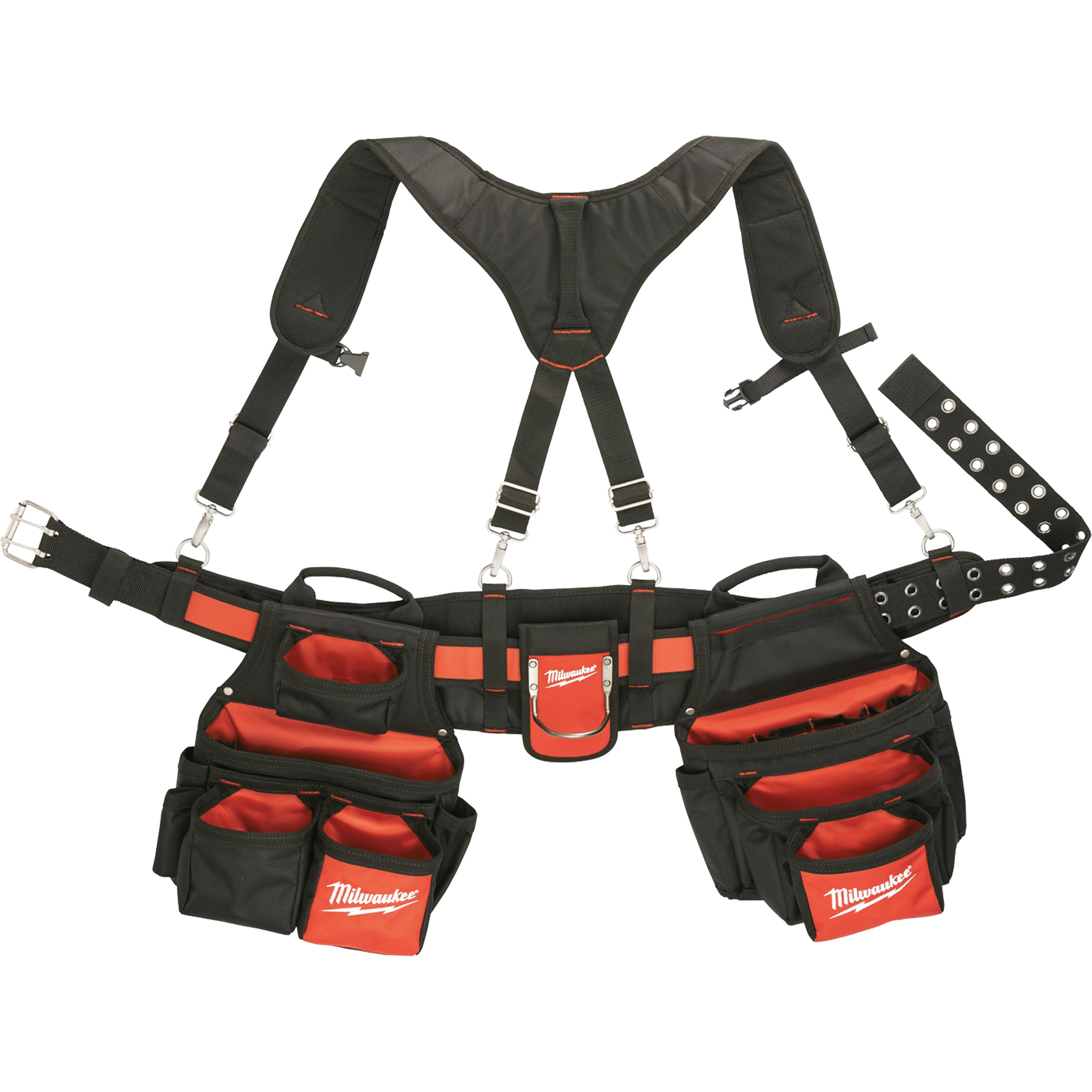 Ceinture de travail a/mécanisme de suspension pour entrepreneur, Nylon, Noir