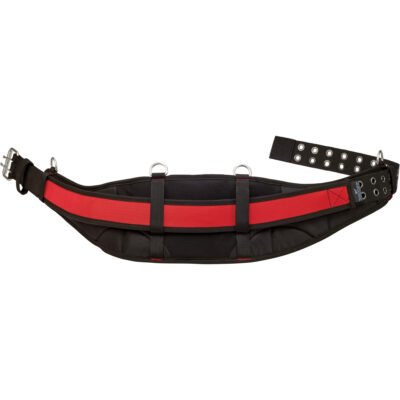 Ceinture de travail matelassée, Nylon, Noir/Rouge