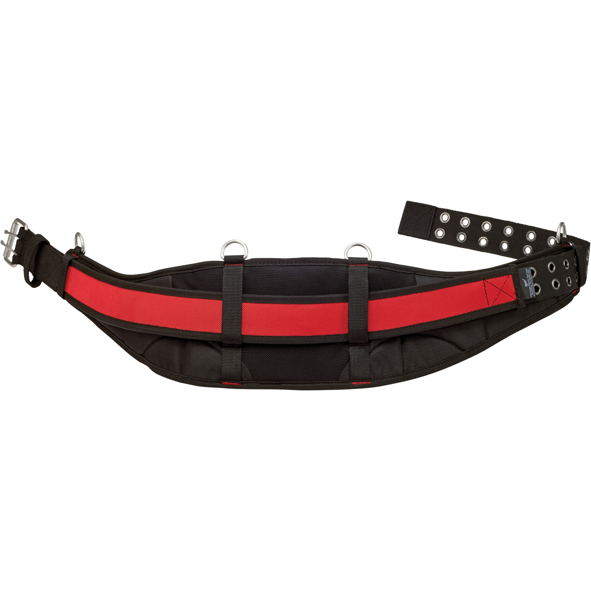 Ceinture de travail matelassée, Nylon, Noir/Rouge