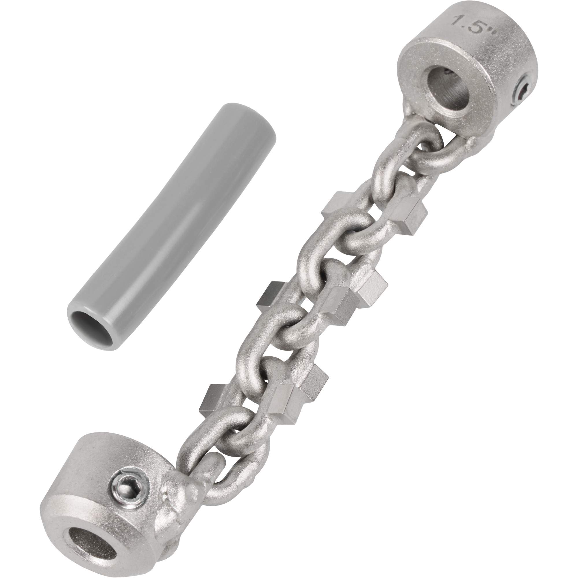 Chaîne de nettoyage de tuyaux de 1-1/4" - 1-1/2" pour câble de serpent à chaîne de 1/4"