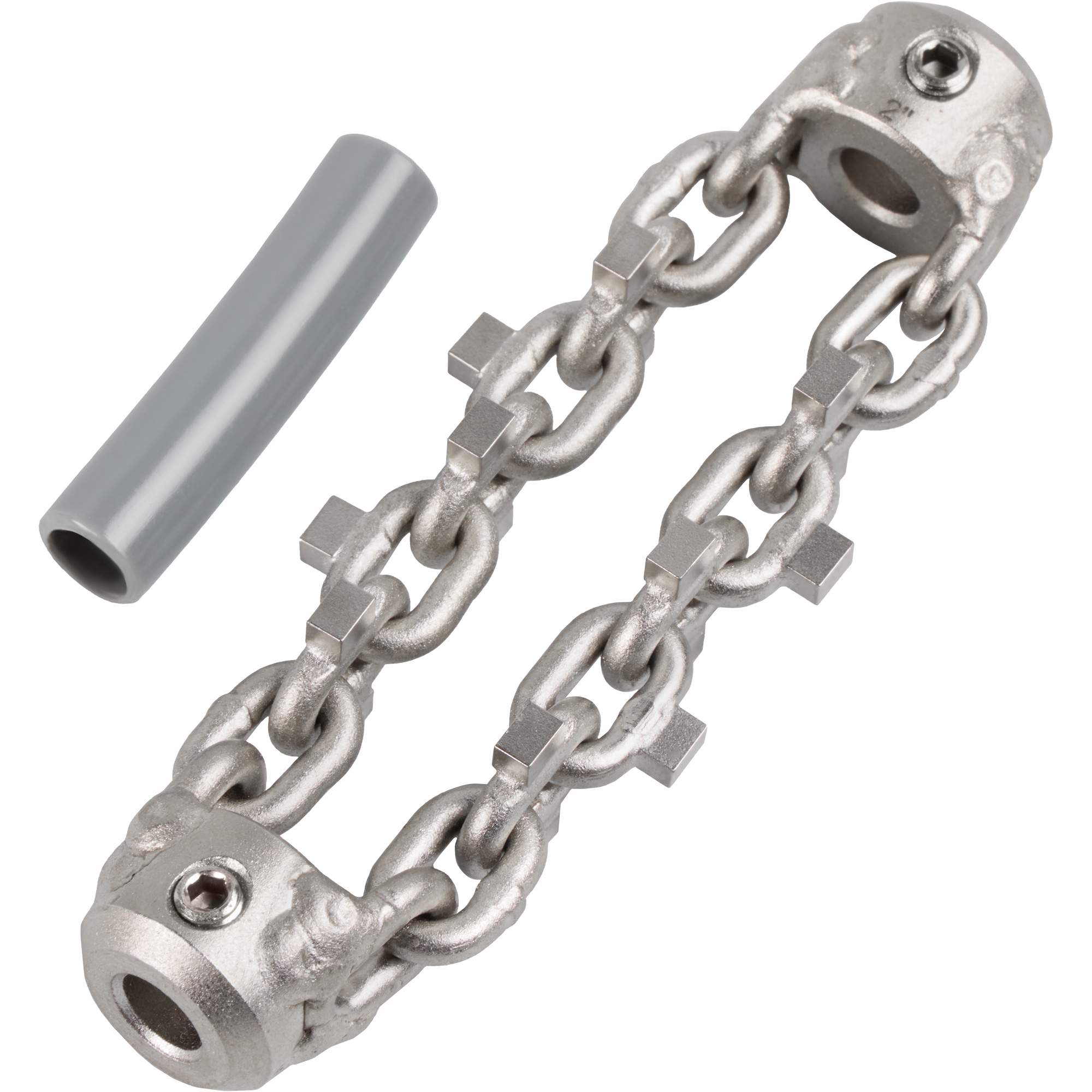 Chaîne de nettoyage de tuyaux de 2" pour câble de serpent à chaîne de 1/4"