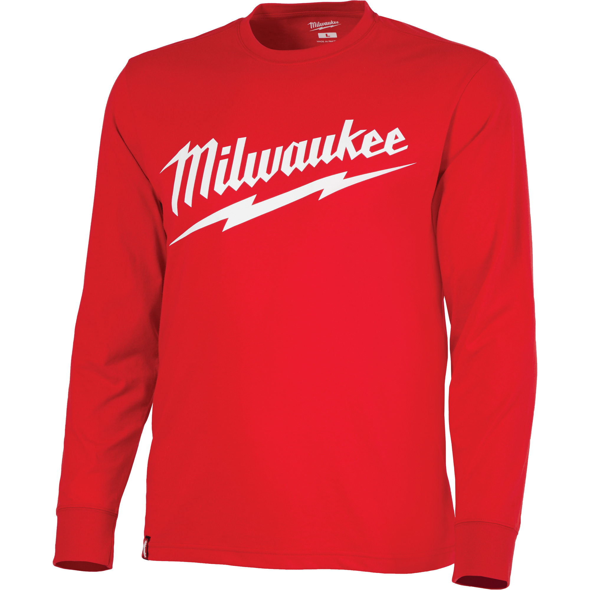 Chandail à manches longues très résistant avec logo MilwaukeeMD, Hommes, 3T-Grand, Rouge