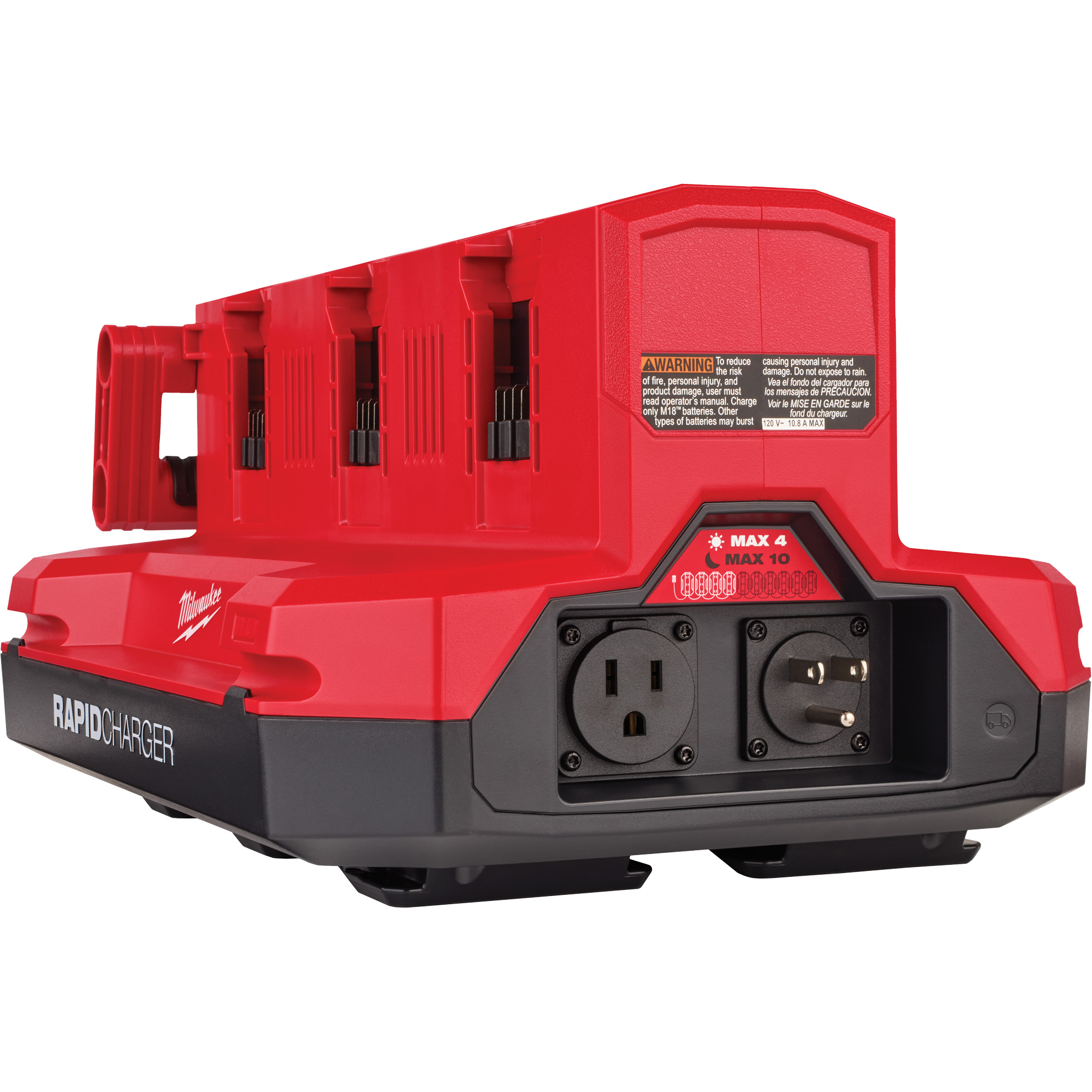 Chargeur rapide M18MC à six baies en guirlande avec compatibilité PACKOUTMC, 18 V, Lithium-ion – Image 3