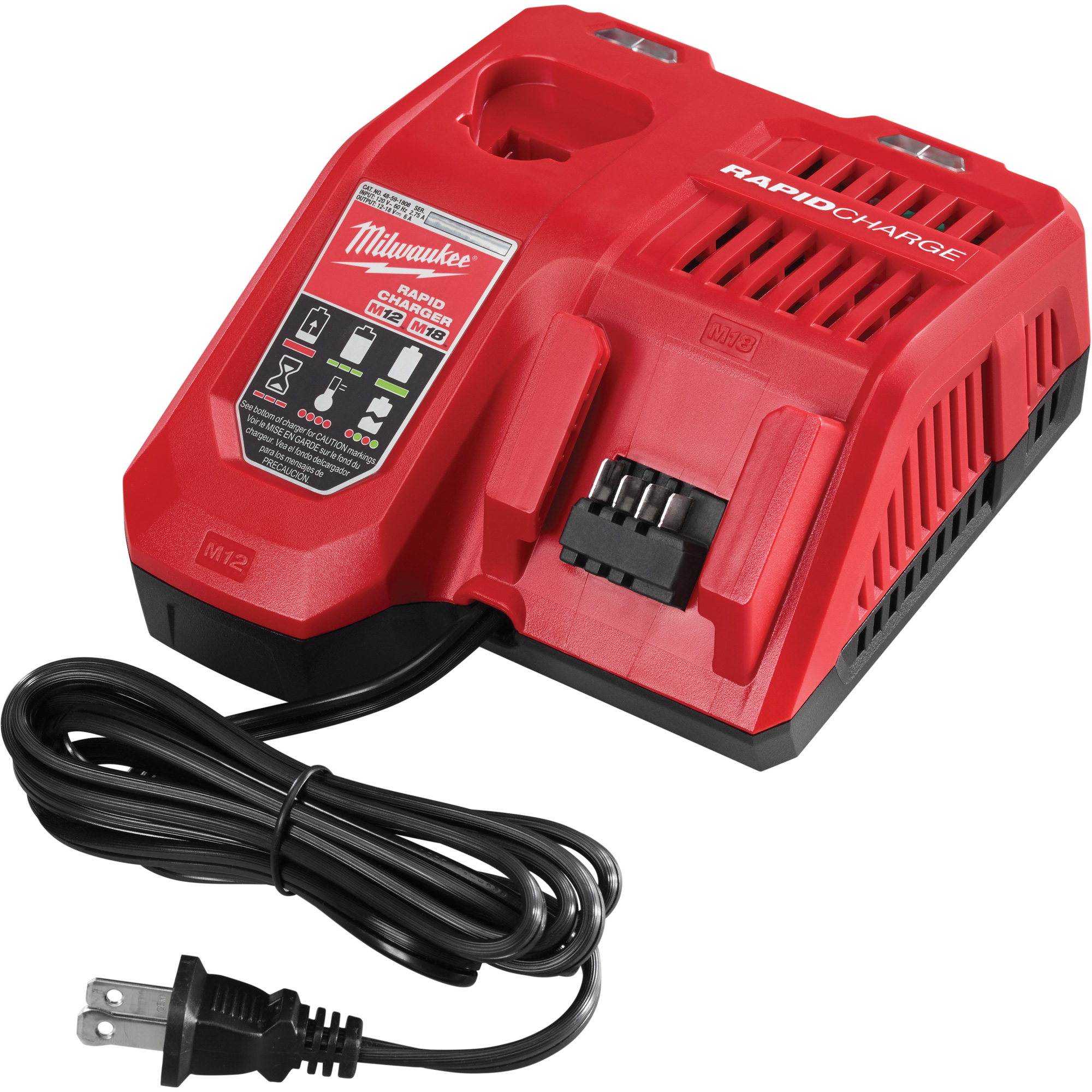 Chargeur rapide M18MC & M12MC, 18 V, Lithium-ion