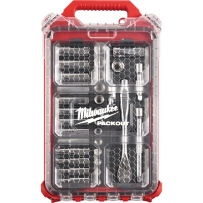 Clé à cliquet et jeu de douilles avec organisateur compact à profil bas PackoutMC, 32 Mcx, Prise de 3/8", Profond