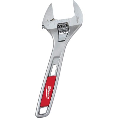 Clé ajustable à grande mâchoire, 8" lo, Chrome