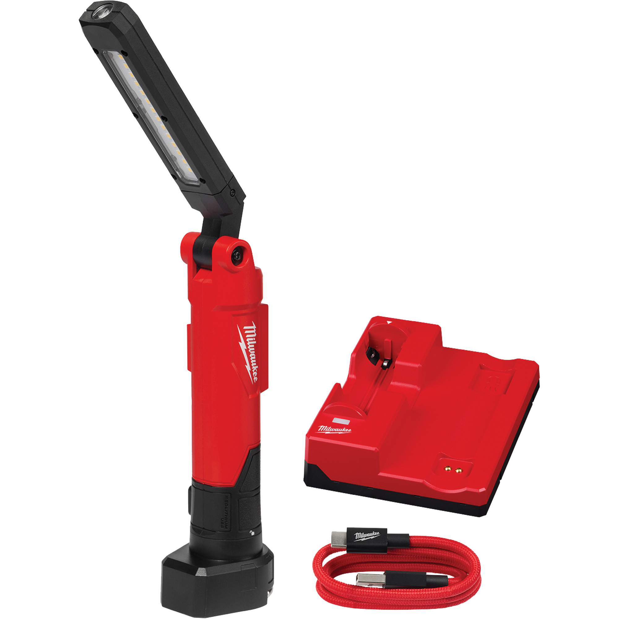 Clé USB RedlithiumMC avec aimant et socle de charge, Crochet/Magnétique, Rechargeable, 550 lumens