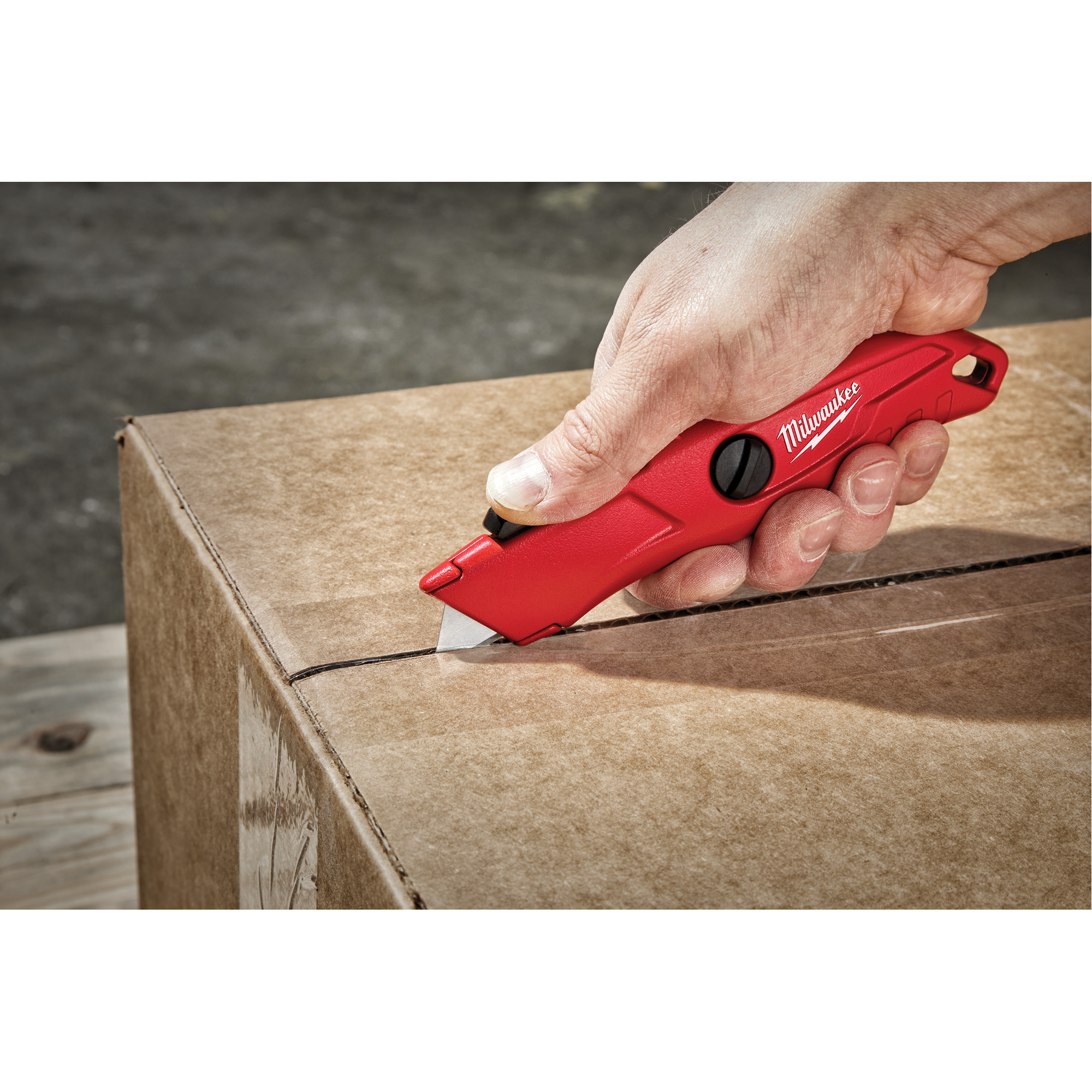 Couteau autorétractable, 3/4", Acier, Prise en Métal – Image 3