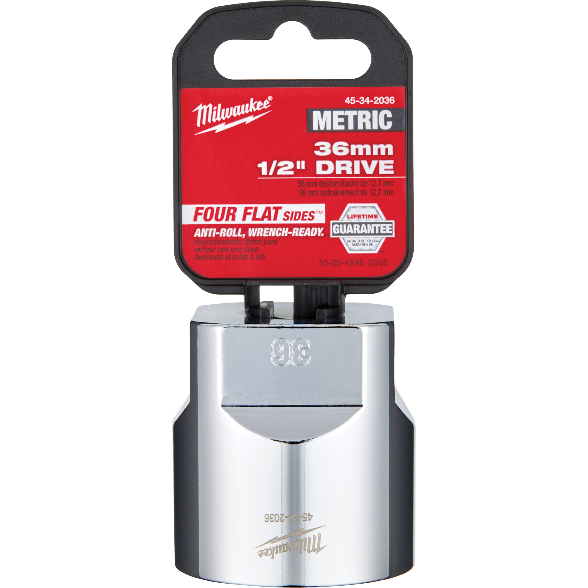 Douille métrique avec côtés Four FlatsMC, 36 mm, Prise 1/2", 6 pans