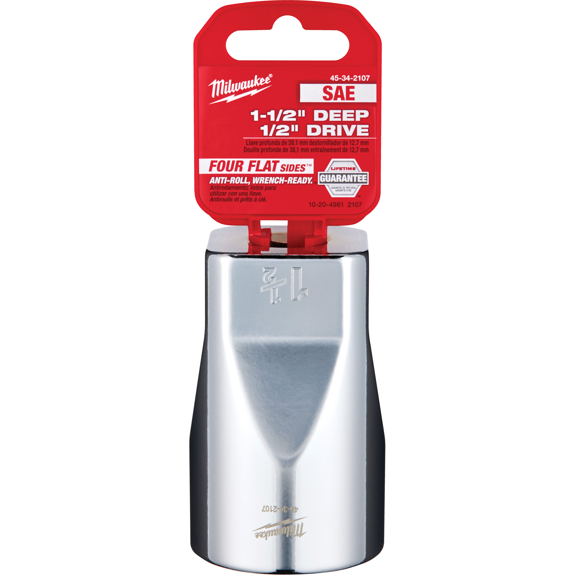 Douille SAE avec côtés Four FlatsMC, 1-1/2", Prise 1/2", 6 pans, Profond