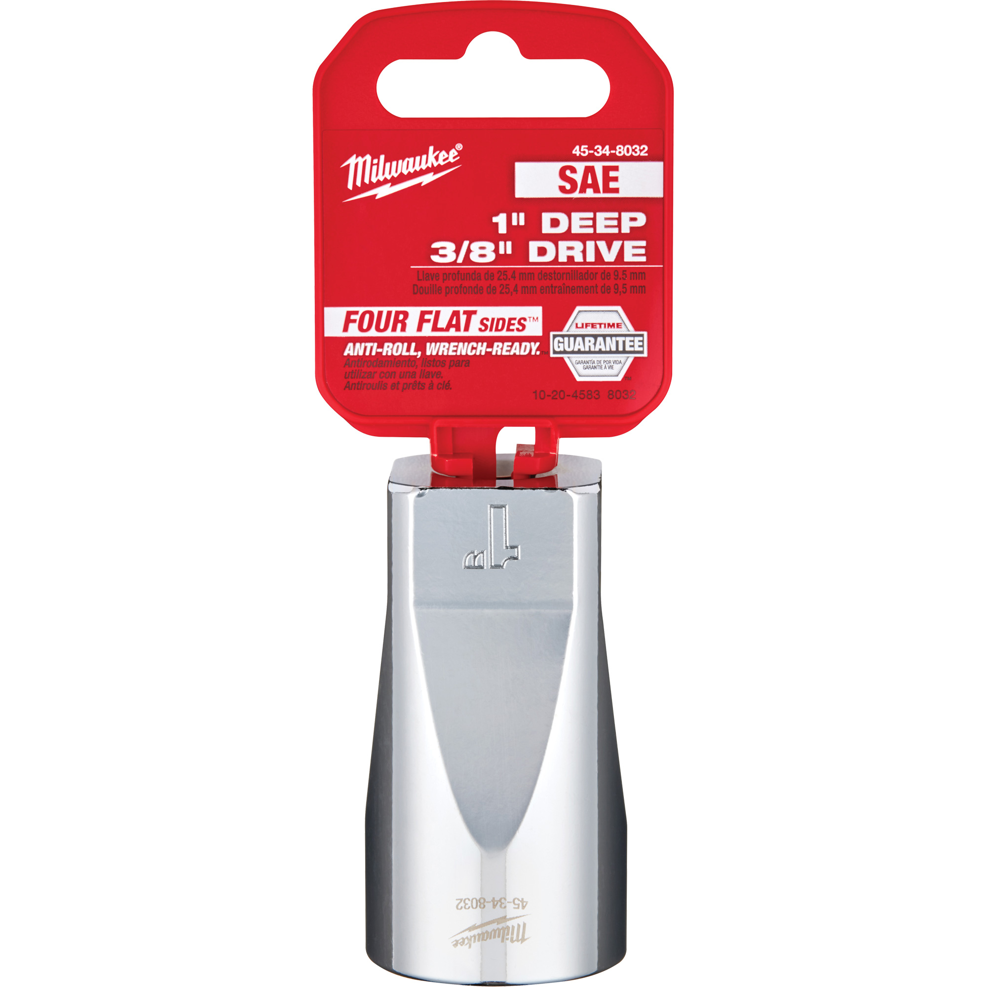 Douille SAE avec côtés Four FlatsMC, 1", Prise 3/8", 6 pans, Profond