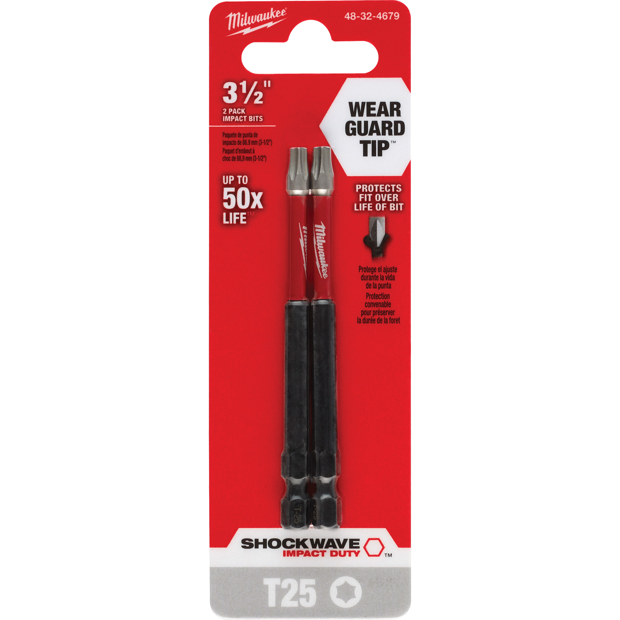 Embout de tournevis ShockwaveMC Impact DutyMC, Torx, Embout T-25, Prise 1/4", Longueur 3-1/2"