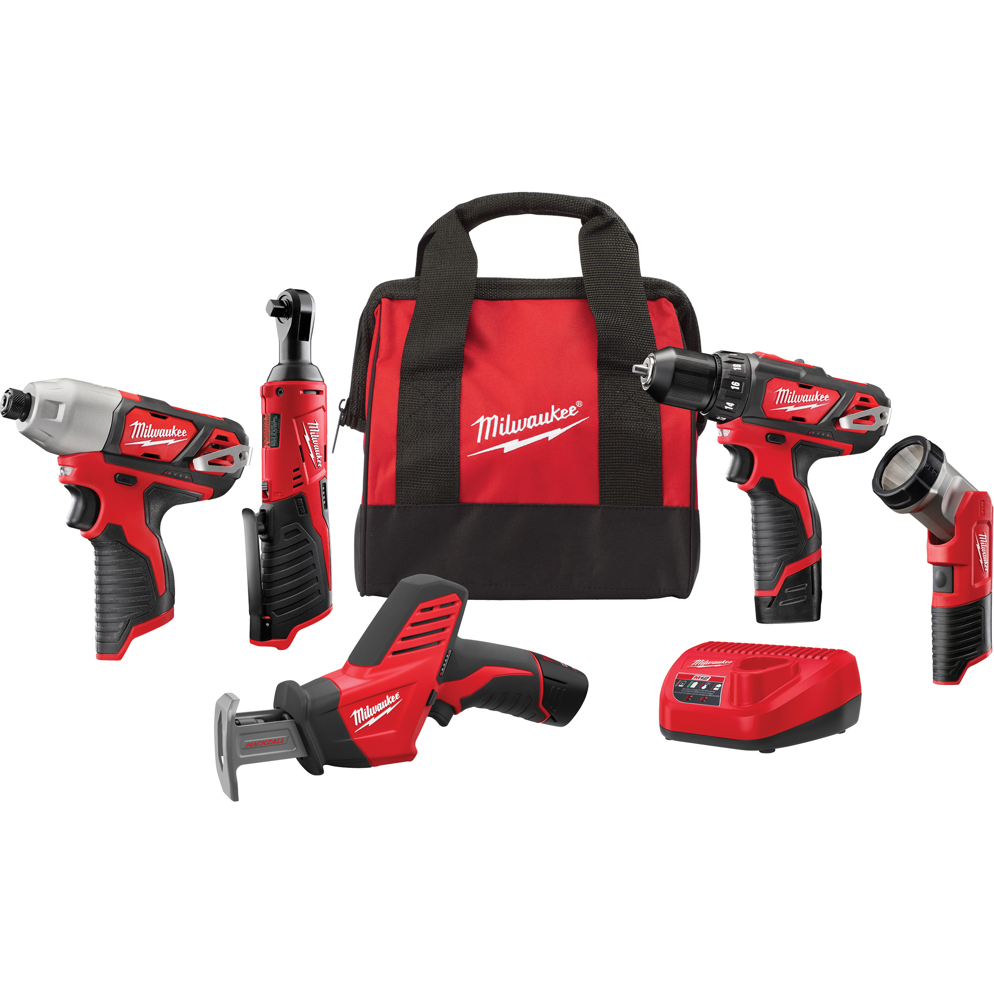 Ensemble 5 pièces d’outil combiné sans fil RedlithiumMC M12MC, Lithium-ion, 12 V