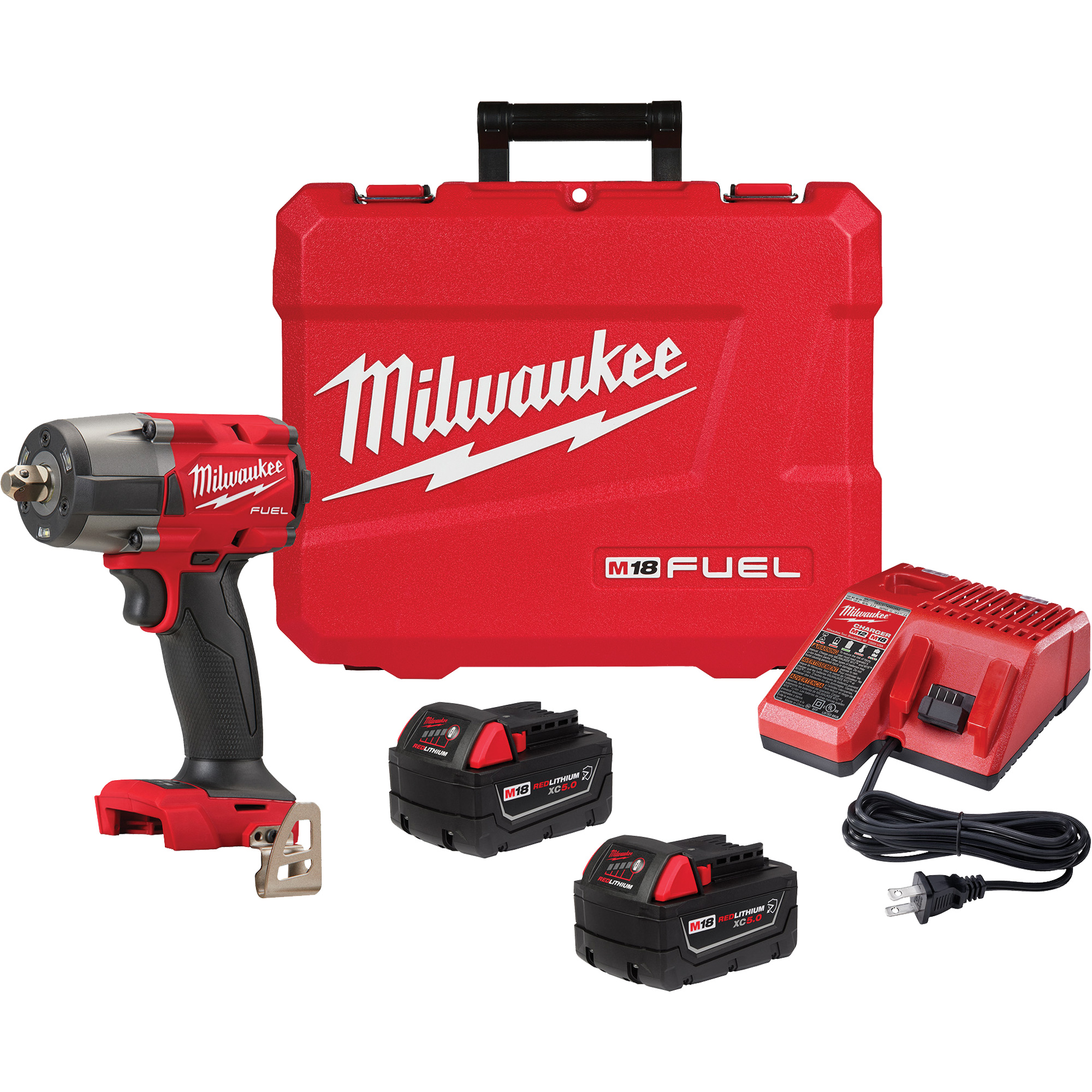 Ensemble de clé à choc de couple moyen M18 FuelMC avec cheville d'arrêt, 18 V, Mandrin 1/2"