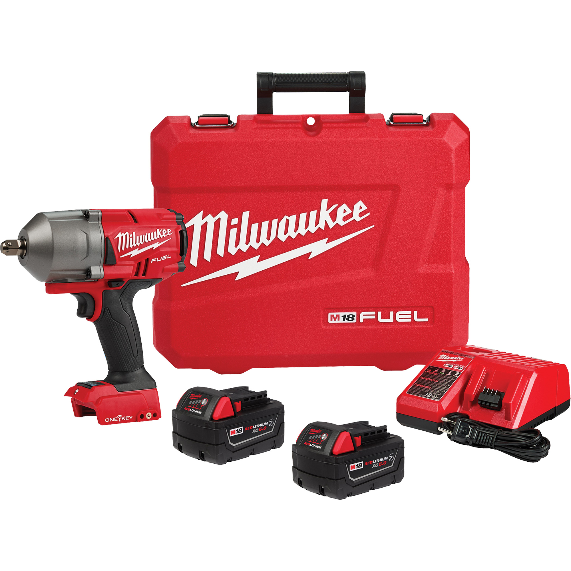 Ensemble de clé à chocs à couple élevé M18 FuelMC avec One-KeyMC à détente à broche, 18 V, Mandrin 1/2"