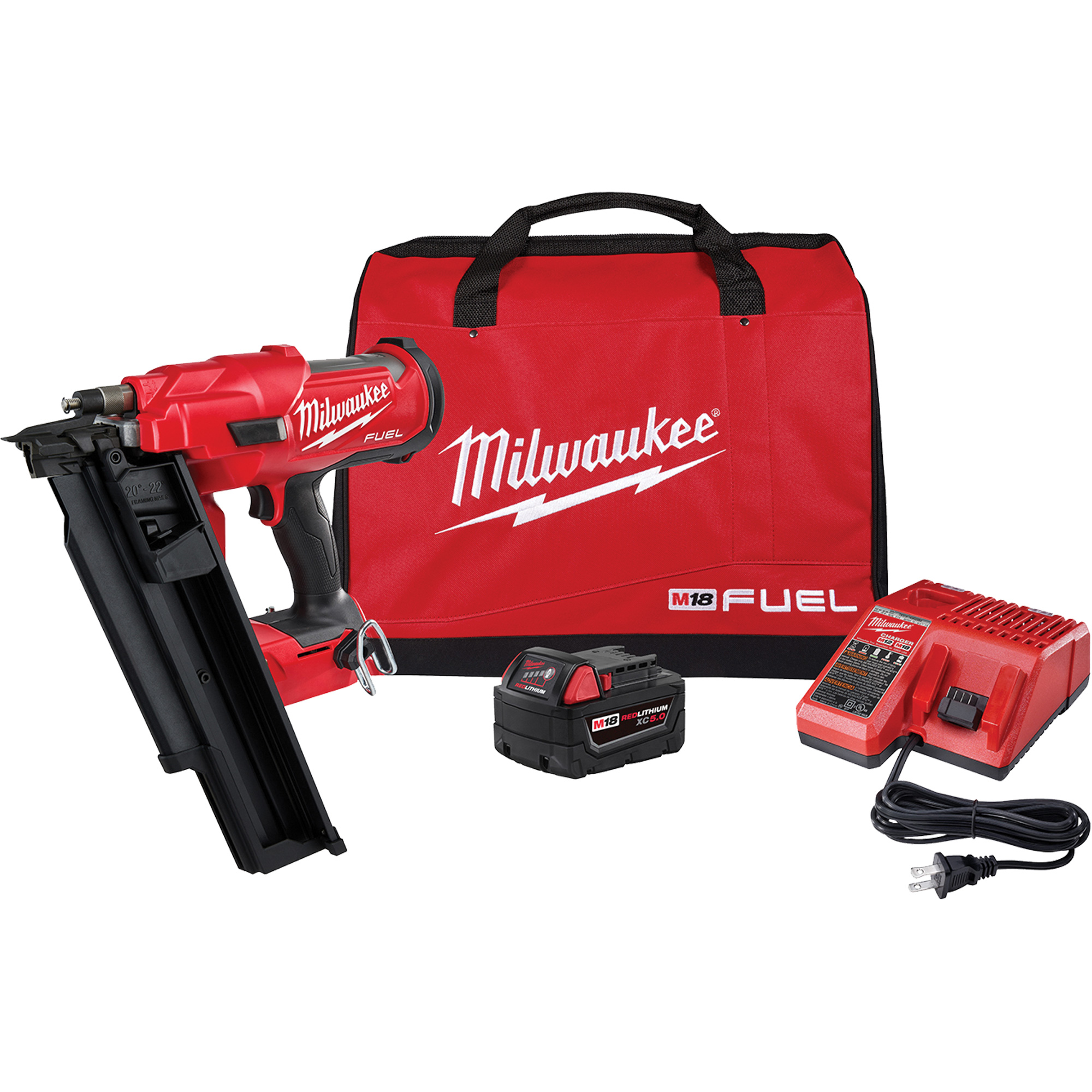Ensemble de cloueuse de charpente à 21 degrés M18 FuelMC, 18 V, Lithium-ion