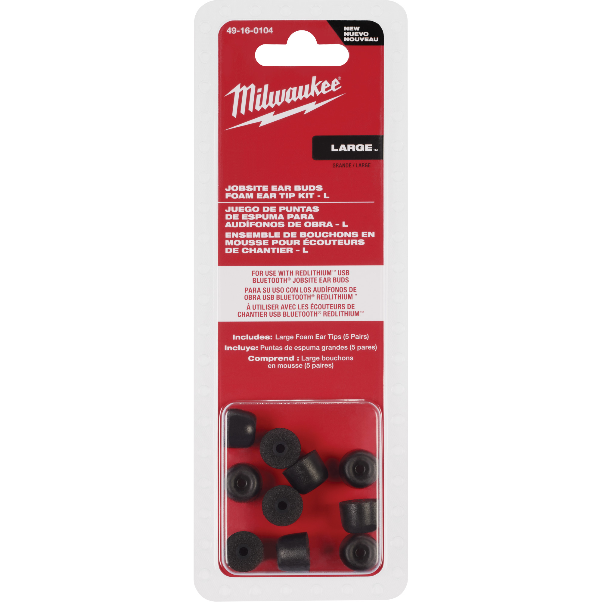 Ensemble de grands embouts pour bouchons d'oreilles de chantier