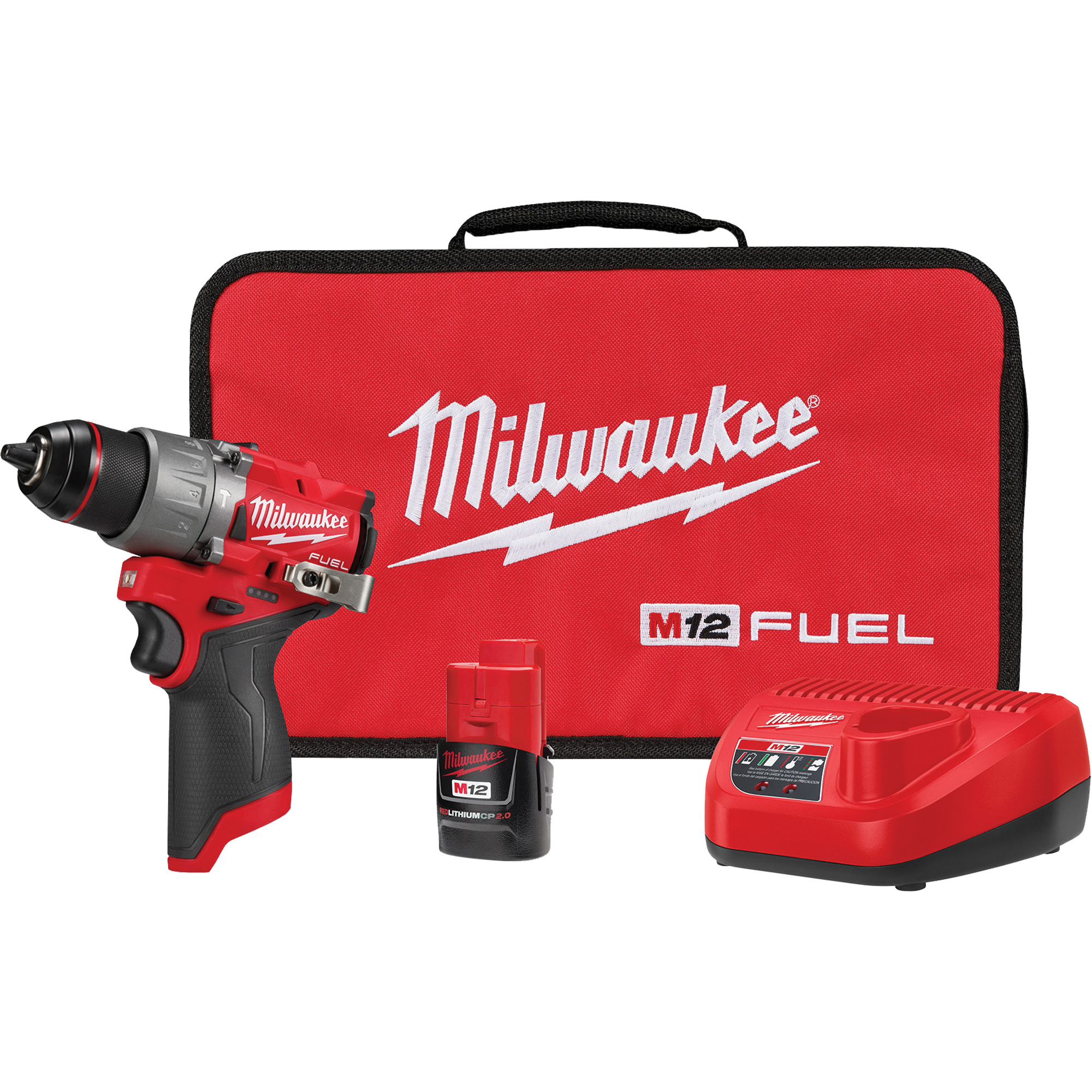 Ensemble de marteau perforateur sans fil et sans balais M12 FUELMC avec bloc-pile et chargeur, Lithium-ion, 12 V, Mandrin 1/2"