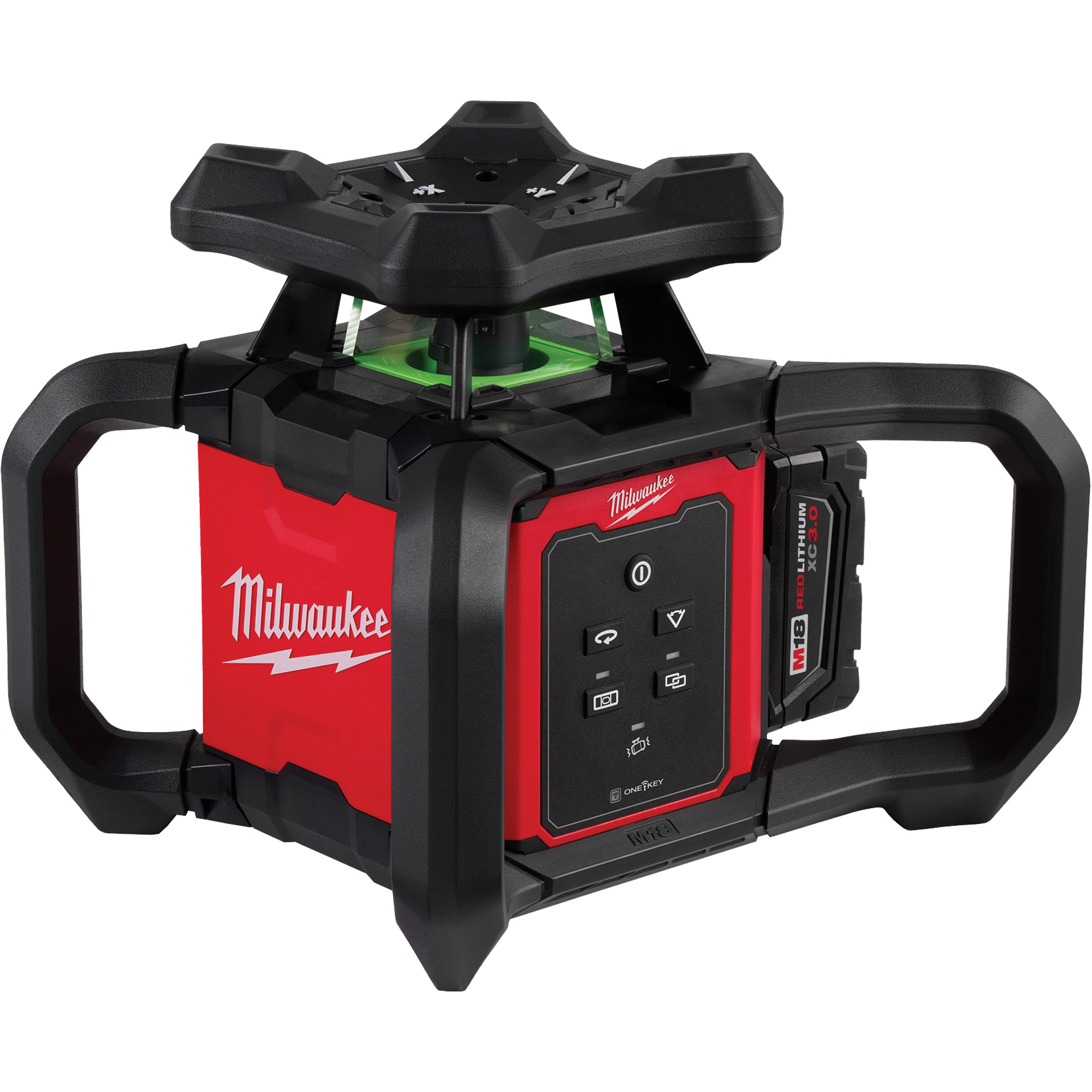 Ensemble de niveau rotatif au laser intérieur vert M18MC avec télécommande/récepteur & support mural, 1000' (304,8 m)