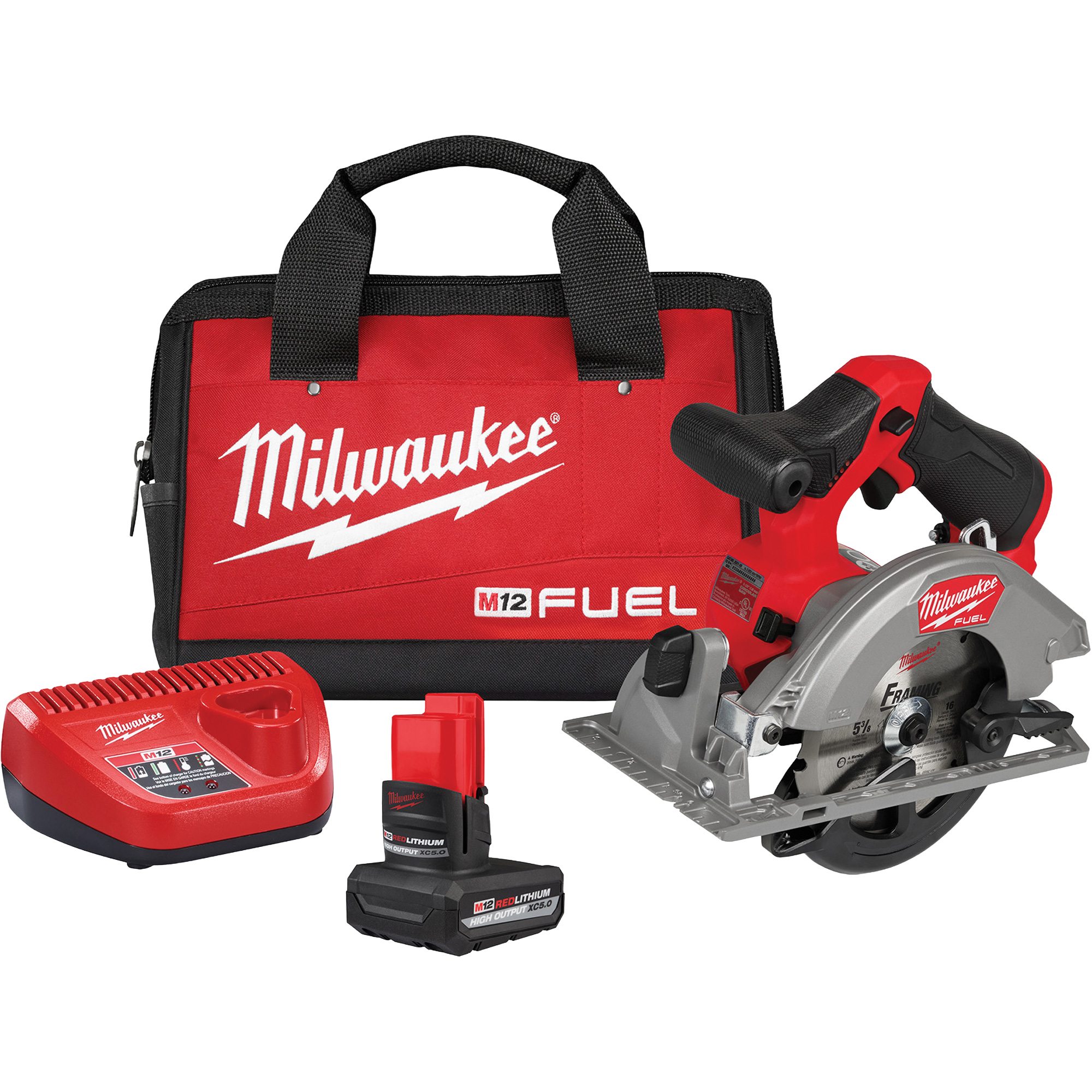 Ensemble de scie circulaire M12 FUELMC, 5-3/8", 12 V